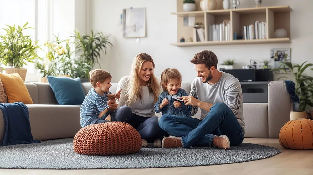 A comfortable family home representing the peace of mind of HVAC maintenance