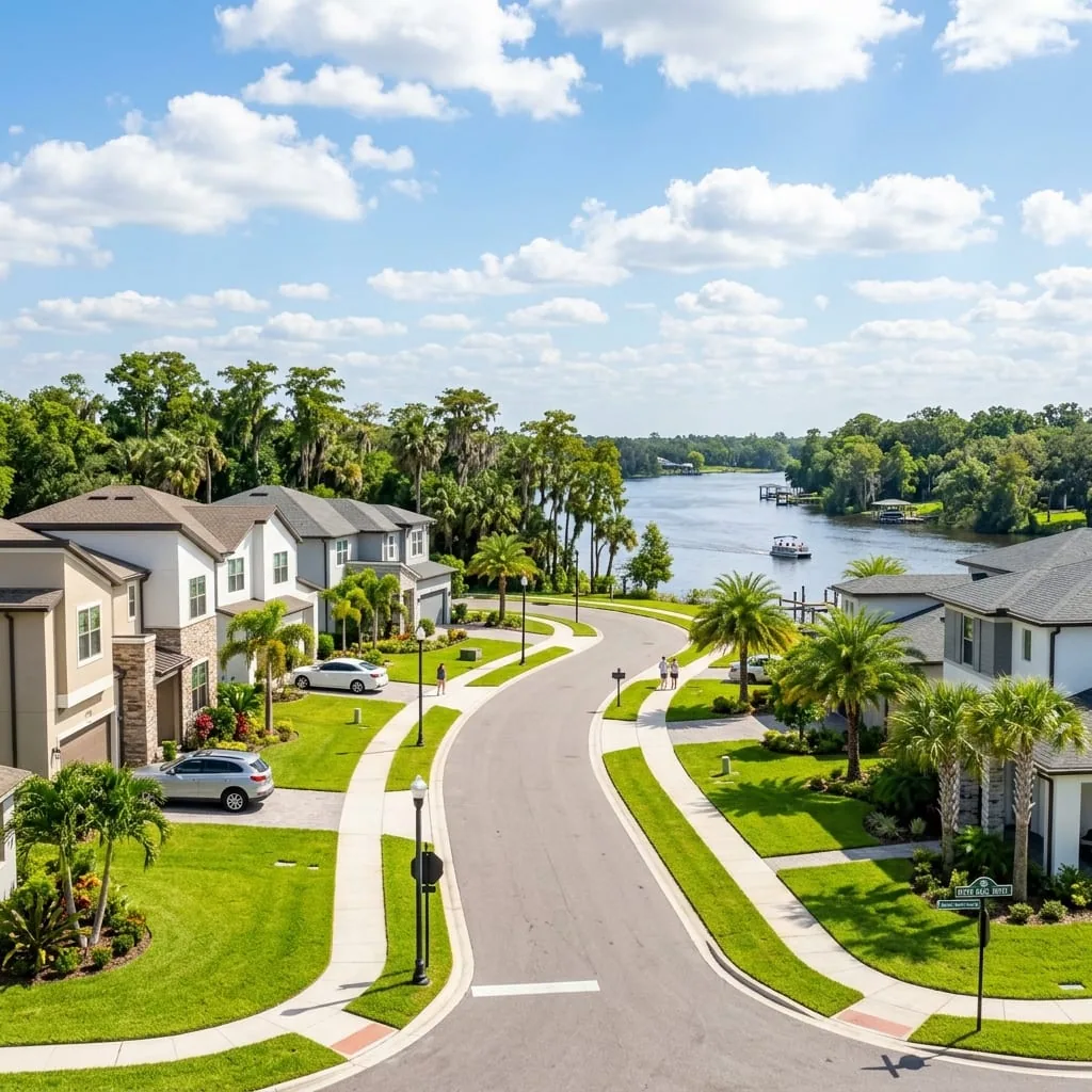 Residential neighborhood in Riverview, FL